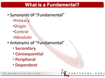 fudnamentals of the golf swing